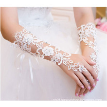 Fashionable high quality lady lace knit decoration wedding lace glove